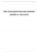 ENPC EXAM QUESTIONS AND ANSWERS GRADED A+ 2023/2024