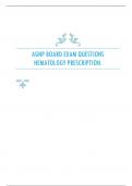 AGNP BOARD EXAM QUESTIONS Hematology Prescription.