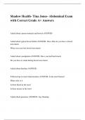 Shadow Health- Tina Jones- Abdominal Exam with Correct Grade A&plus; Answers