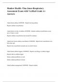Shadow Health -Tina Jones-Respiratory Assessment Exam with Verified Grade A&plus; Answers