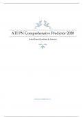 ATI PN Comprehensive Predictor 2020 Actual Exam Questions & Answers