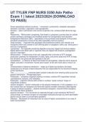 UT TYLER FNP NURS 5350 Adv Patho Exam 1 &vert; latest 2023&sol;2024 &lpar;DOWNLOAD TO PASS&rpar;