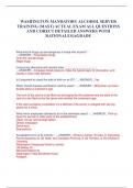 WASHINGTON MANDATORY ALCOHOL SERVER  TRAINING &lpar;MAST&rpar; ACTUAL EXAM ALL QUESTIONS  AND CORECT DETAILED ANSWERS WITH  RATIONALES&vert;AGRADE