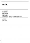 Aqa A-level History 7042&sol;1C June2023 MARK SCHEME&period;