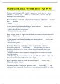 Maryland MVA Permit Test &ndash; Qs & As