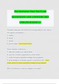 Fire Instructor State Test Exam QUESTIONS AND ANSWERS 2023 UPDATE RATED A&plus;