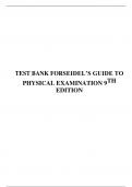 TEST BANK FOR SEIDEL’S GUIDE TO PHYSICAL EXAMINATION 9TH EDITION