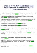 2023 EMT FISDAP READINESS EXAM Questions and Answers (2023/2024) (Verified Answers)