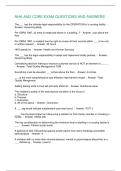 NHA AND CORE EXAM QUESTIONS AND ANSWERS