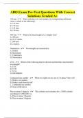ABO Exam Pre-Test Questions With Correct Solutions Graded A+