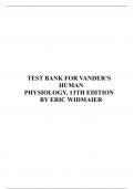 TEST BANK FOR VANDER’S HUMAN PHYSIOLOGY, 13TH EDITION BY ERIC WIDMAIER