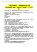 COKO Exam Prep Practice Test Questions and Correct Answers | Rated A+