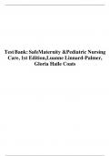 Test Bank For Safe Maternity & Pediatric Nursing Care, 1st Edition,Luanne Linnard-Palmer, Gloria Haile Coats