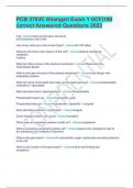 PCB 3703C Ahangari Exam 1 UCF&vert;190 correct Answered Questions&period;