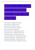 MPOETC ACT 120 CERT  STUDY QUESTIONS  WITH VERIFIED 100%  ANSWERS