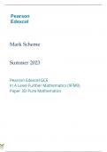 Pearson Edexcel GCE In A Level Further Mathematics (9FM0) Paper 3D Pure Mathematics June 2023 