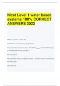 Nicet Level 1 water based systems 100&percnt; CORRECT ANSWERS 2023