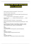 OBGYN EOR EXAM QUESTIONS WITH ANSWERS