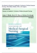 Test-Bank for Brunner & Suddarth's Textbook of Medical-Surgical Nursing, 15th Edition (Hinkle, 2022), All Chapters TEST=BANK Brunner & Suddarth's Textbook of Medical-Surgical Nursing Janice L Hinkle, Kerry H. Cheever, Kristen Overbaugh 15th EditionT