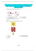 Introduction to Chemistry 5th Edition by Rich Bauer - Test Bank. Chapter 3: Chemical Compounds:-Chamberlain College of Nursing