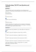 Pathophysiology NR 507 Exam Questions and Answers