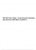 MN 502 Quiz &vert; Exam Practice Questions and Answers 2023-2024 Graded A&plus;