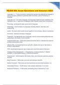 TExES ESL Exam Questions and Answers 2023