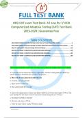 HESI CAT exam Test Bank. All new for !/ HESI Computerized Adaptive Testing (CAT) Test Bank 2023-2024| Guarantee Pass