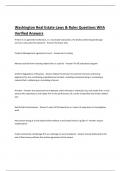 Washington Real Estate Exam Bundle 