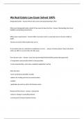 Wa Real Estate Law Exam Solved 100&percnt;