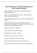 Epic HIM 200&colon; Intro to HIM Admin Questions With Complete Solutions