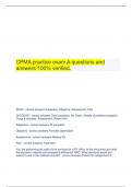 CPMA practice exam A questions and answers 100&percnt; verified&period;