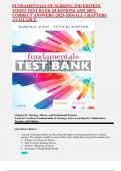 FUNDAMENTALS OF NURSING 2ND EDITION YOOST TEST BANK QUESTIONS AND 100% CORRECT ANSWERS (2023-2024)ALL CHAPTERS AVAILABLE
