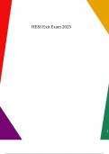 HESI Exit Exam 2023