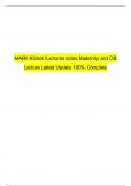 MARK Klimek Lectures notes Maternity and OB Lecture Latest Update 100% Complete