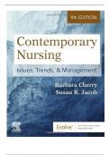 Test Bank For Contemporary Nursing Issues, Trends, & Management 9th Edition by Barbara Cherry, Susan R. Jacob||ISBN NO-10 0323776876||ISBN NO-13 978-0323776875||Chapter 1-28||Complete Guide A+