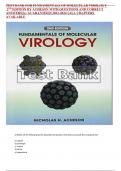 TEST BANK FOR FUNDAMENTALS OF MOLECULAR VIROLOGY   2ND EDITION BY ACHESON WITH QUESTIONS AND CORRECT ANSWERS|A+ GUARANTEED| 2023-2024) |ALL CHAPTERS AVAILABLE 