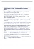  CTO Exam With Complete Solutions 2023