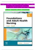 TEST BANK FOR FOUNDATIONS AND ADULT HEALTH NURSING 9TH EDITION BY COOPER COMPLETE CHAPTERS 2023/2024 VERIFIED 