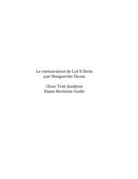 Le Ravissement de Lol V. Stein Close Text Analysis