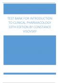 Test Bank for Introduction to Clinical Pharmacology 10th Edition By Constance Visovsky, Cheryl Zambroski, Shirley Hosler Chapter 1-20