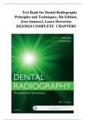 Test Bank for Dental Radiography Principles and Techniques, 5th Edition, Joen Iannucci, Laura Howerton  2023/2024 COMPLETE CHAPTERS