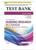 VERIFIED TEST BANK FOR NURSING RESEARCH IN CANADA, 4TH EDITION  2023/2024 by Mina Singh, RN, RP, BSc, BScN MEd, PhD, I-FCNEI, Cherylyn Cameron, RN, PhD, Geri LoBiondo-Wood, PhD, RN, FAAN and Judith Haber, PhD, RN, FAAN