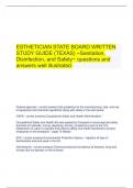 ESTHETICIAN STATE BOARD WRITTEN STUDY GUIDE &lpar;TEXAS&rpar; ~Sanitation&comma; Disinfection&comma; and Safety~ questions and answers well illustrated&period;