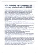 WGU Pathology Pre-Assessment &vert; full complete solution Graded A&plus; 2023&sol;24