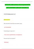 NUR 2755 &vert; MDC4 FINAL EXAM QUESTIONS AND ANSWERS ALREADY GRADED A&plus;