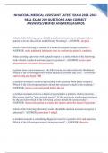NHA CCMA MEDICAL ASSISTANT LATEST EXAM REAL EXAM 200 QUESTIONS AND CORRECT ANSWERS&lpar;VERIFIED ANSWERS&rpar;&vert;AGRADE