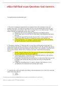 ethics full final exam Questions And Answers&period;