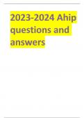 2023-2024 Ahip  questions and answers