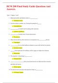 HCM 200 Final Study Guide Questions And Answers&period;